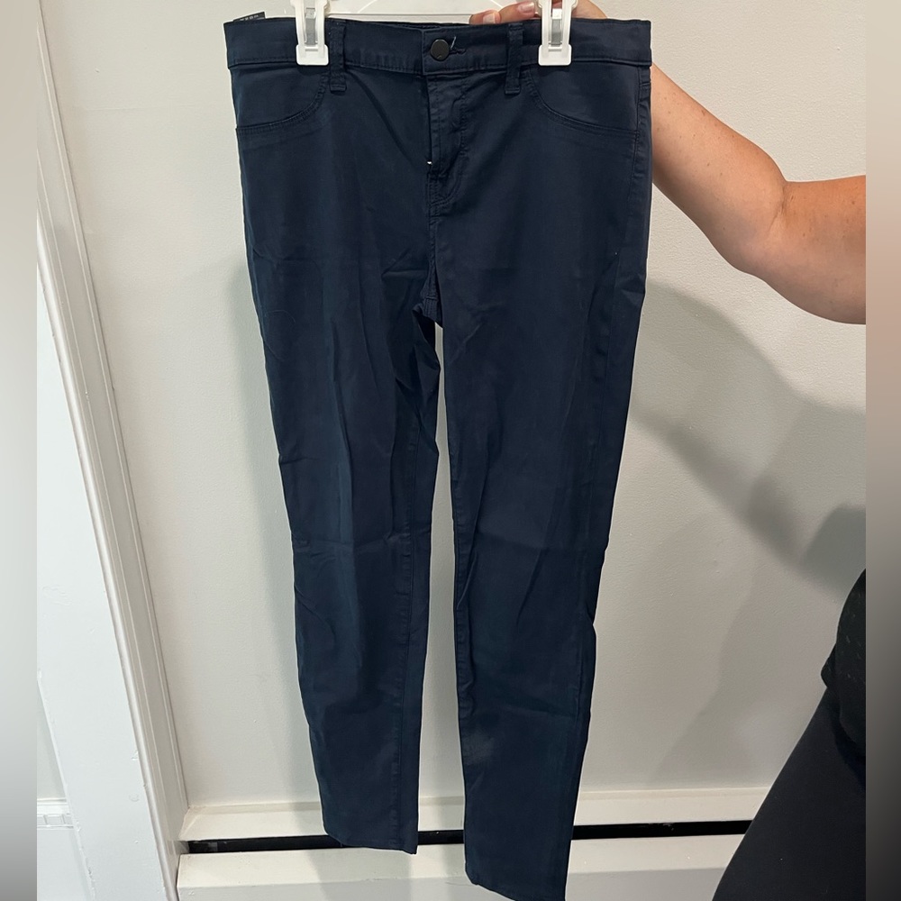 J BRAND SKINNY NAVY PANTS BLU VELVET SIZE 30